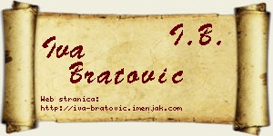 Iva Bratović vizit kartica